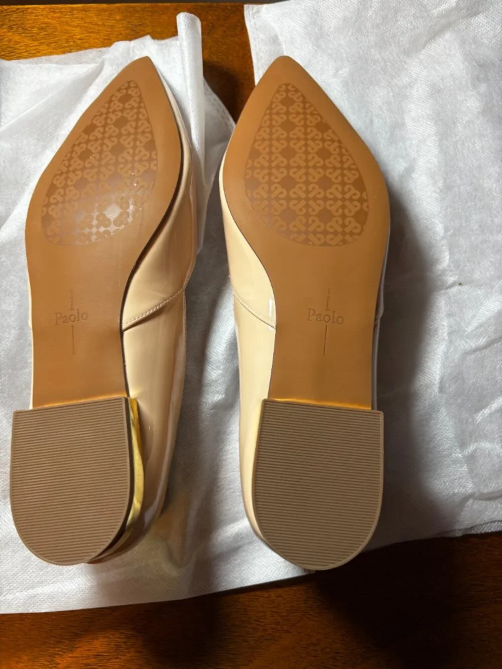 Linea Paolo Nasya-L Blush Patent Pointed Toe Flats Size 9 M NIB